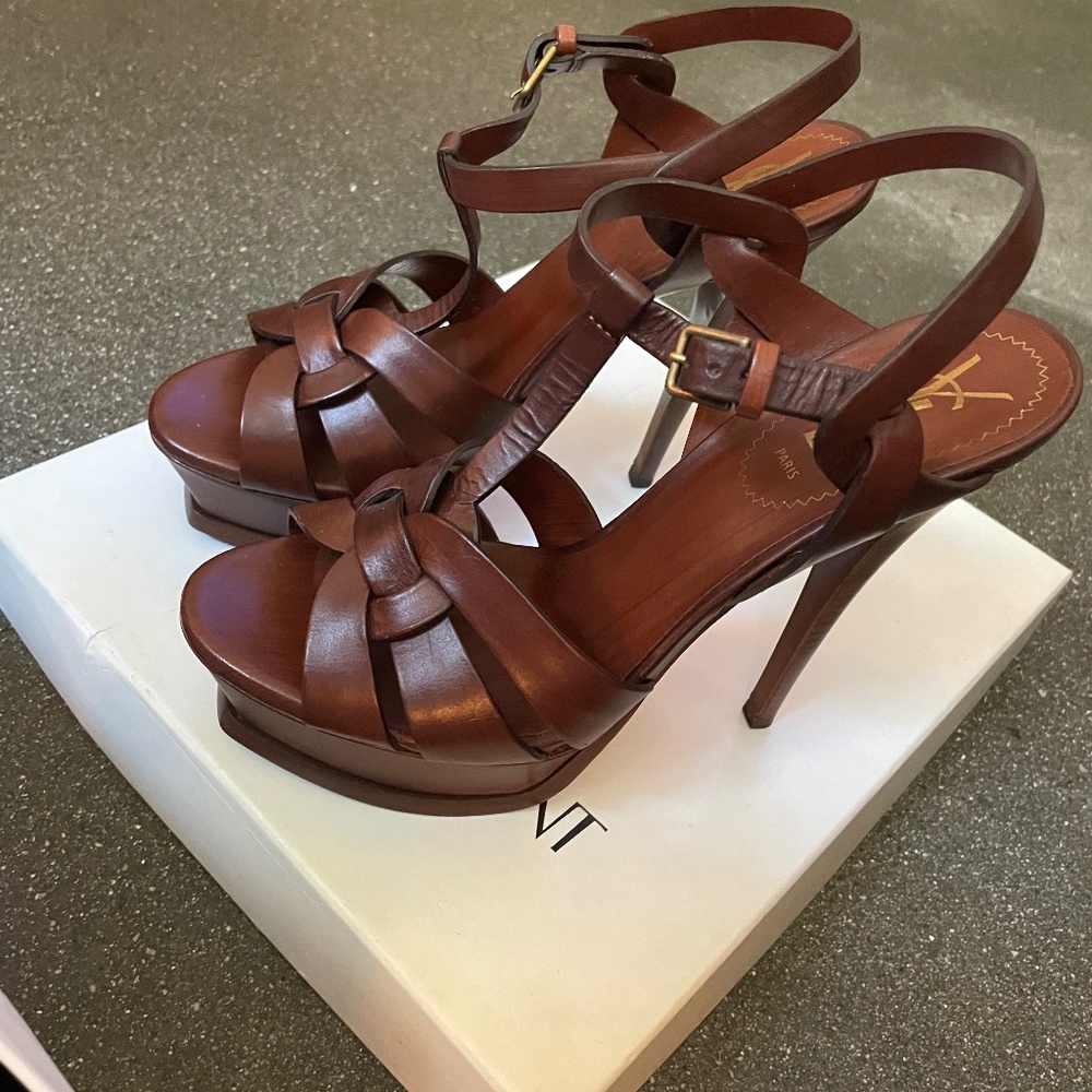 New in box YSL Tribute Platform Heels
